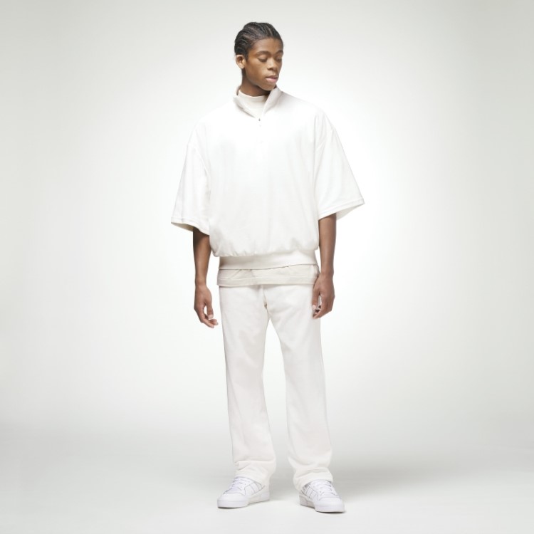 Calça De Veludo Branco Adidas Basquete Quente