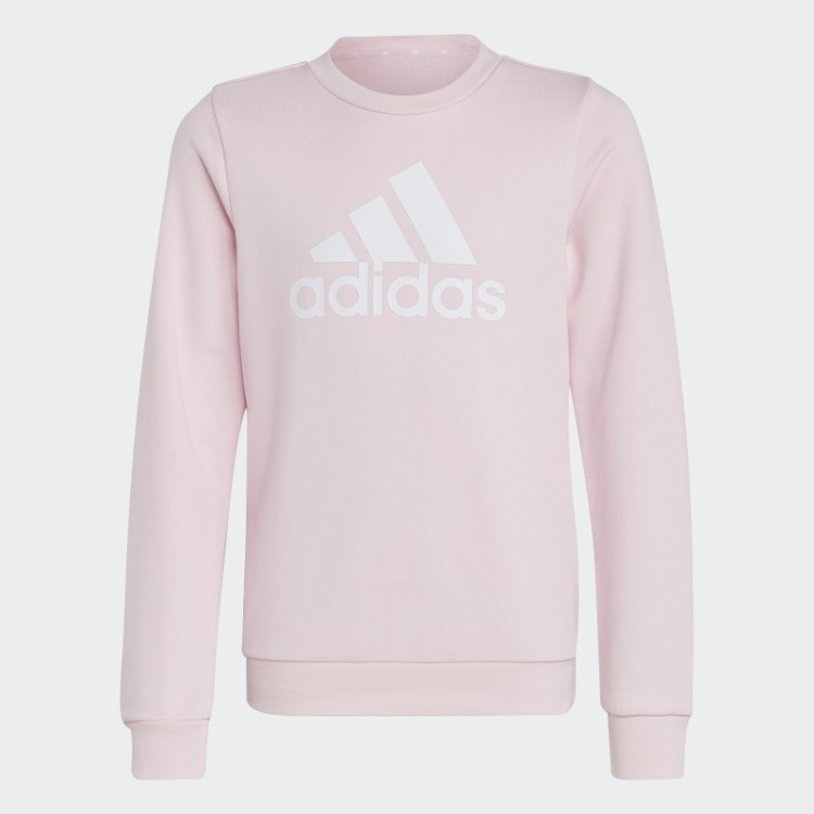 Essentials Moletom De Algodão Com Logo Grande Rosa Adidas