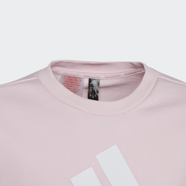 Essentials Moletom De Algodão Com Logo Grande Rosa Adidas