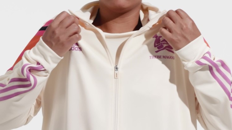 Jaqueta Thebe Magugu Tiro (tamanho Grande) Adidas Tom Ecru