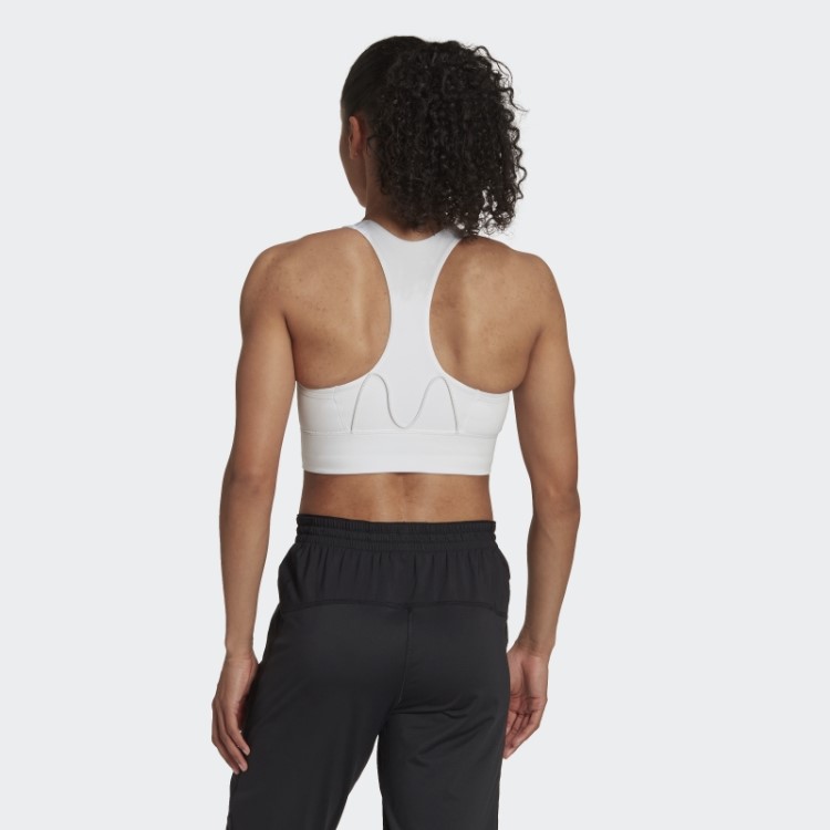 Sutiã Branco De Corrida Com Bolso Médio Adidas