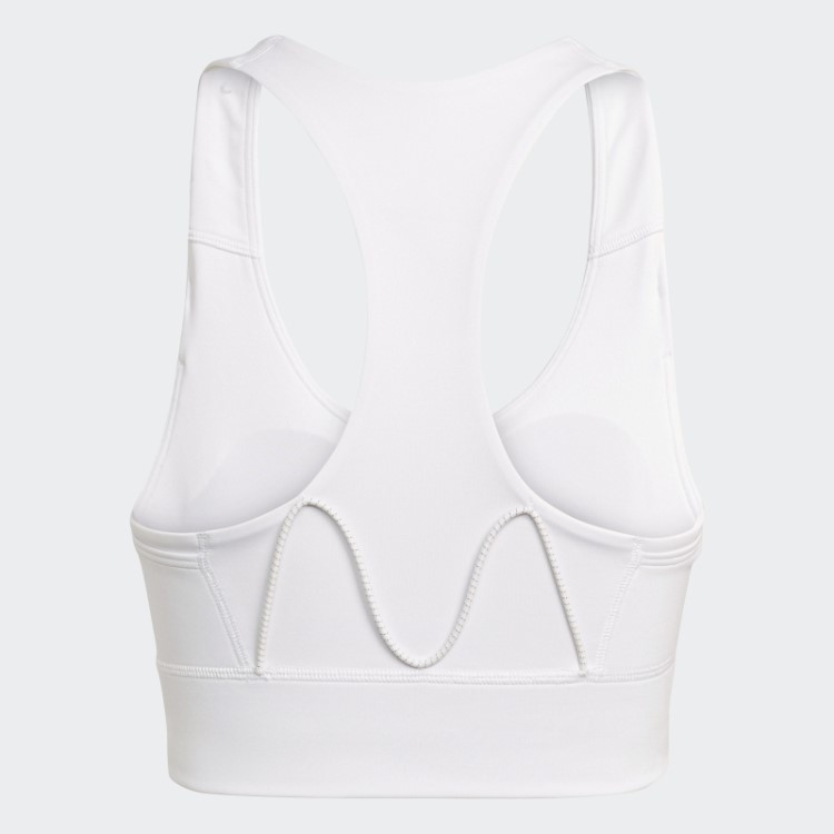Sutiã Branco De Corrida Com Bolso Médio Adidas