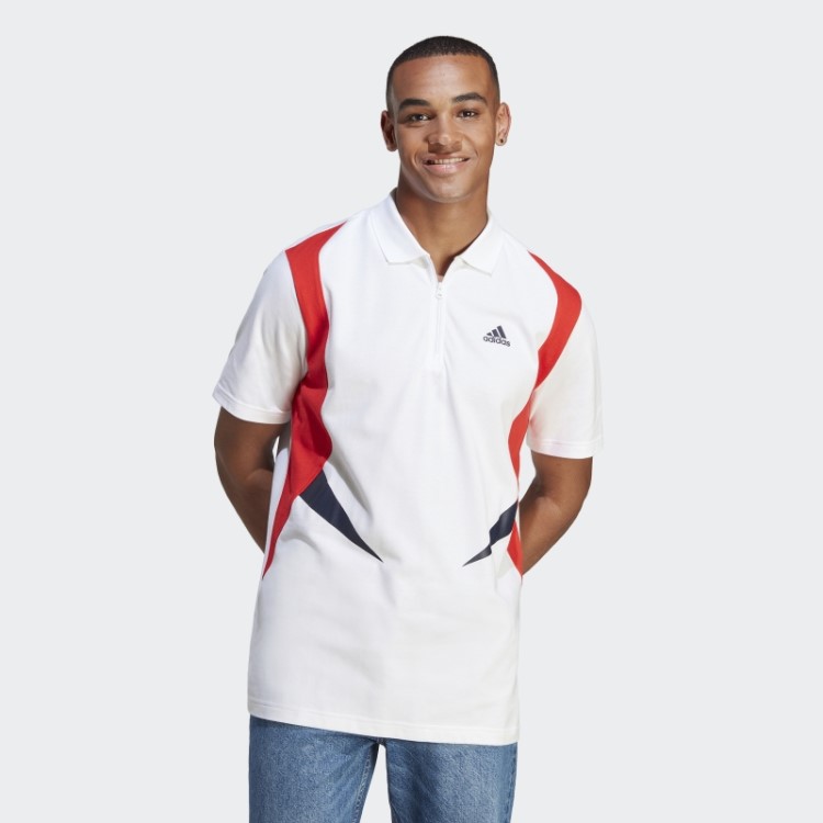 Camisa Pólo Colorblock Tee Adidas Branco