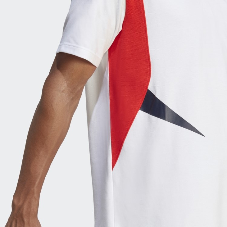 Camisa Pólo Colorblock Tee Adidas Branco