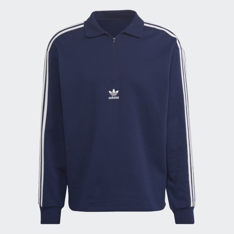 Adicolor 3 Listras Camisa Pólo Manga Longa Noite índigo Adidas