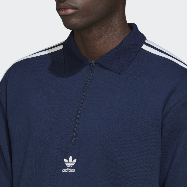 Adicolor 3 Listras Camisa Pólo Manga Longa Noite índigo Adidas