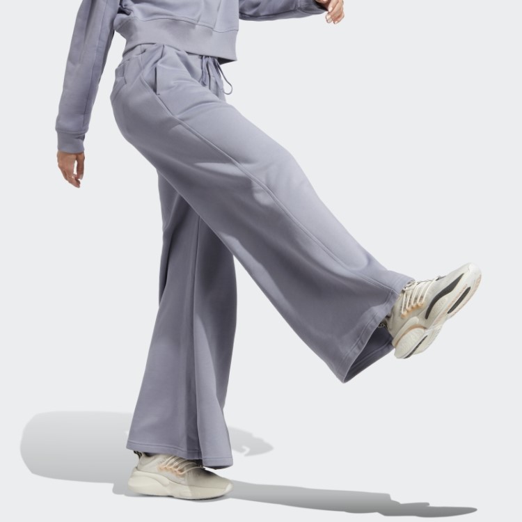 Calça Larga De Fleece Lounge Adidas Violeta Prateado