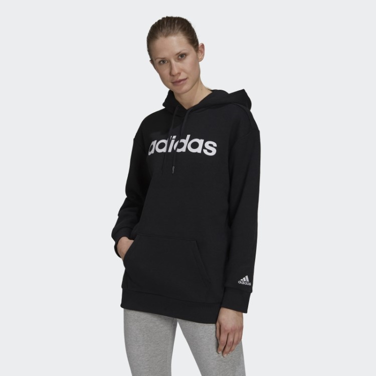 Moletom Oversize De Lã Adidas Black Essentials