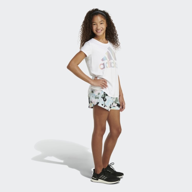 Short Tecido Branco Com Estampa Allover Adidas