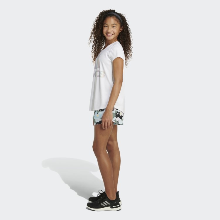 Short Tecido Branco Com Estampa Allover Adidas