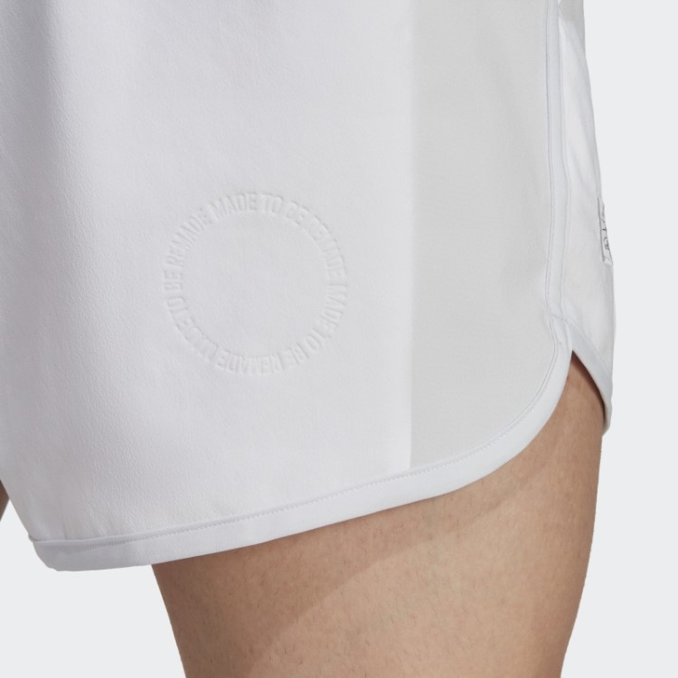 Bermuda De Corrida Adidas Branca Feita Para Ser Refeita