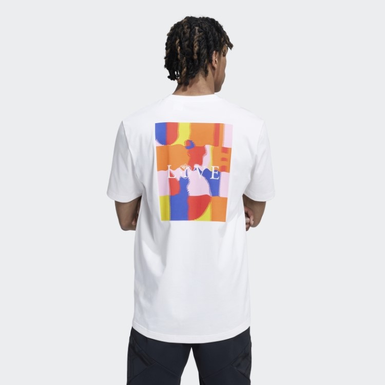 Adidas Belgium Estilo De Vida Pesado Camiseta Branca De Algodão