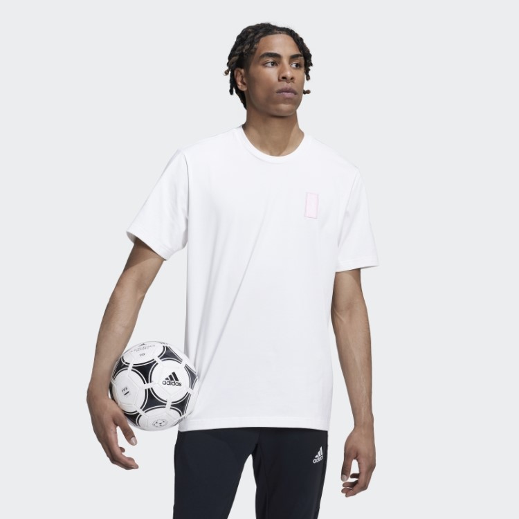 Adidas Belgium Estilo De Vida Pesado Camiseta Branca De Algodão