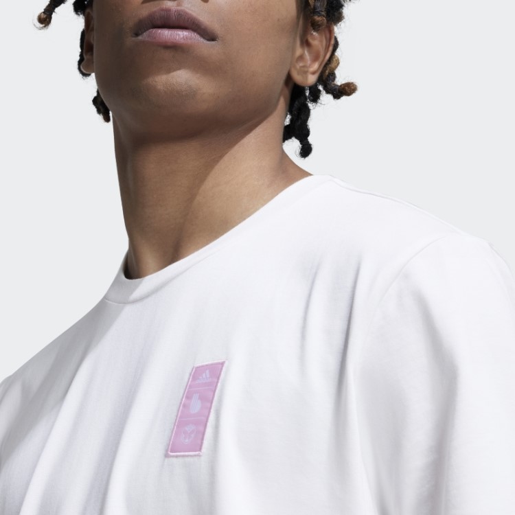Adidas Belgium Estilo De Vida Pesado Camiseta Branca De Algodão
