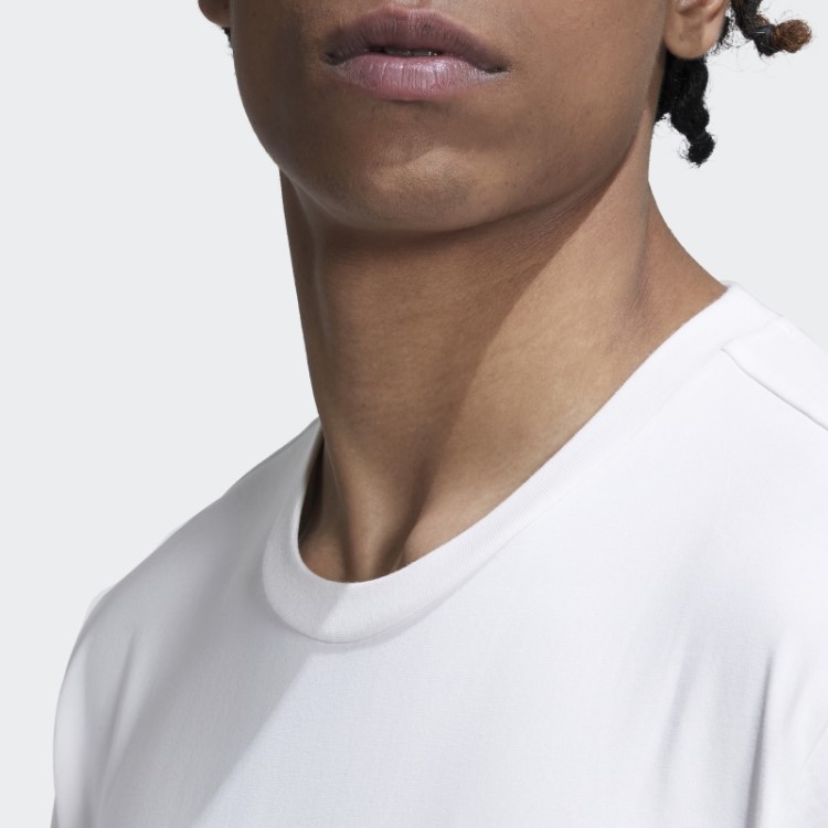 Adidas Belgium Estilo De Vida Pesado Camiseta Branca De Algodão