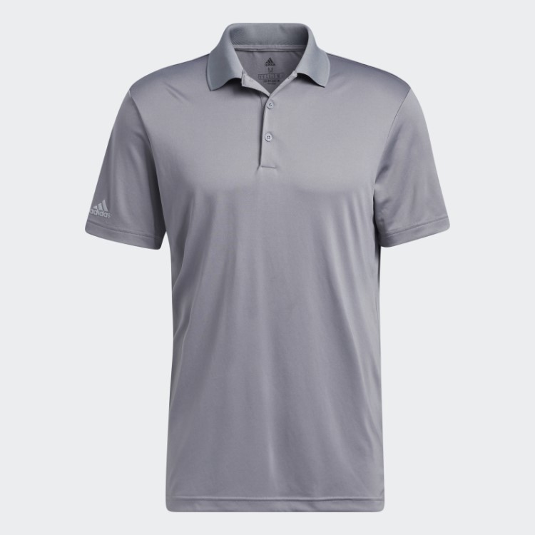 Camisa Polo Adidas Cinza Performance Primegreen