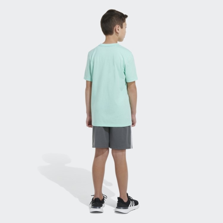 Camiseta Adidas Verde Ss Com Logo Camuflado