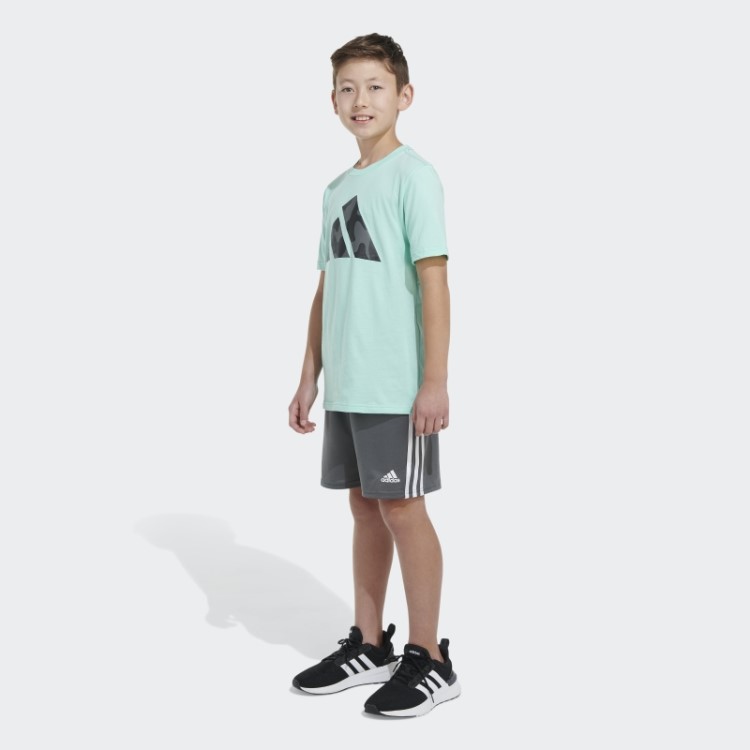 Camiseta Adidas Verde Ss Com Logo Camuflado