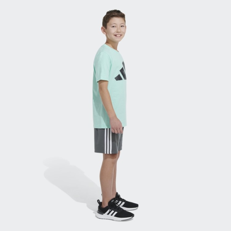 Camiseta Adidas Verde Ss Com Logo Camuflado