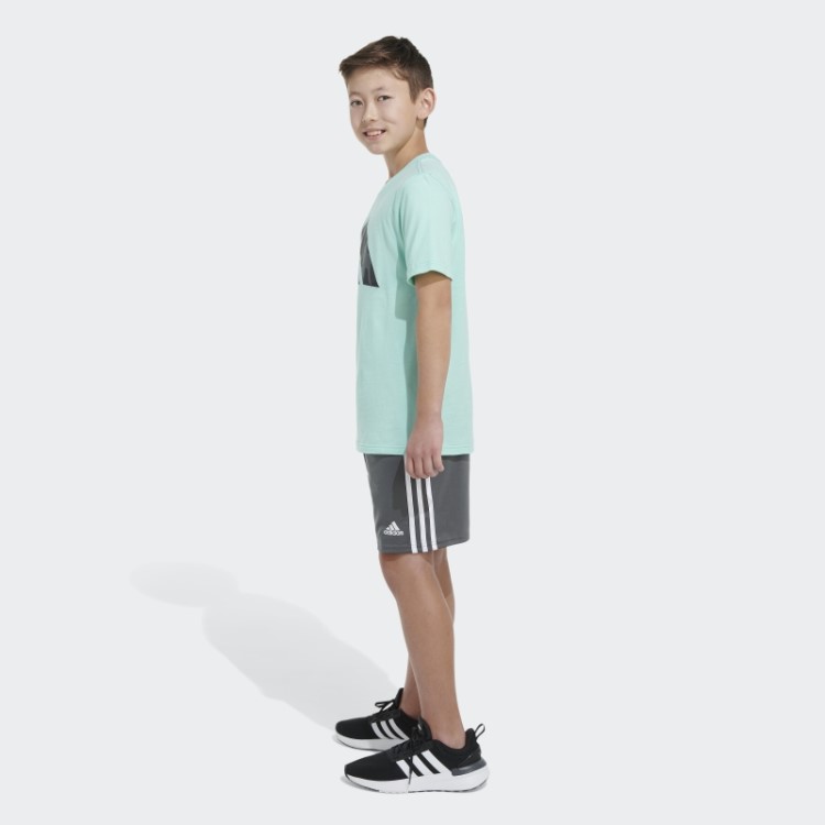 Camiseta Adidas Verde Ss Com Logo Camuflado