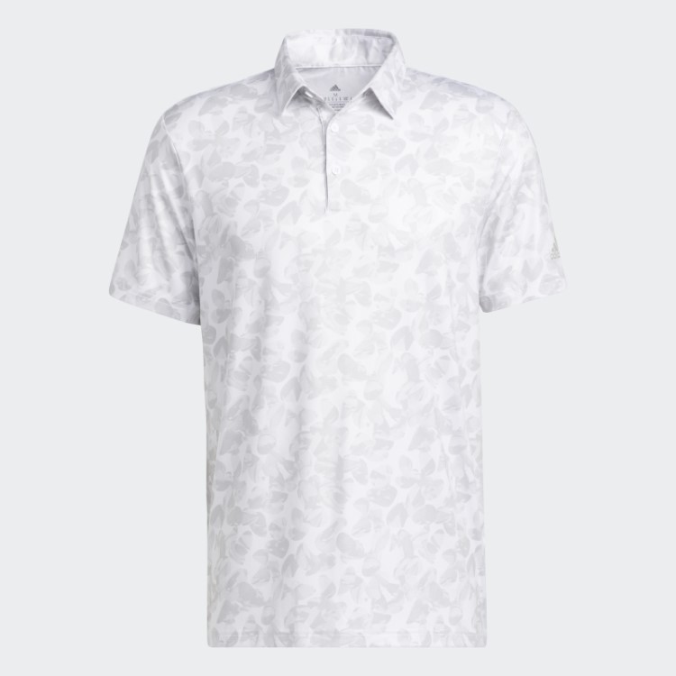 Adidas Camisa Polo Branca Com Estampa Prisma