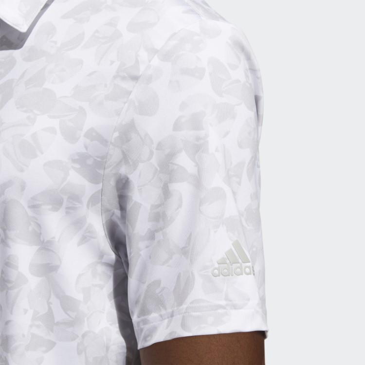 Adidas Camisa Polo Branca Com Estampa Prisma