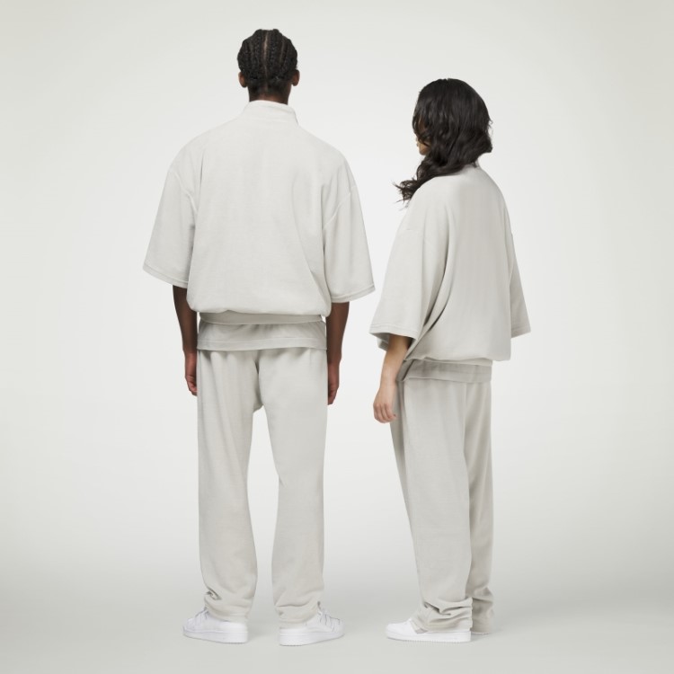 Calça De Veludo De Basquete Adidas (gênero Neutro) Moda Cinza Metálico
