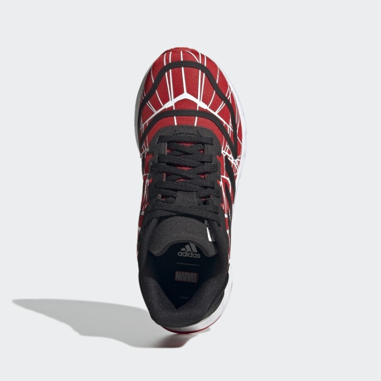 Adidas X Marvel Duramo 10 Milhas Morales Sapatos De Renda Vermelho
