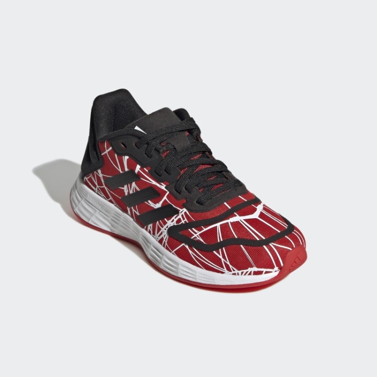 Adidas X Marvel Duramo 10 Milhas Morales Sapatos De Renda Vermelho