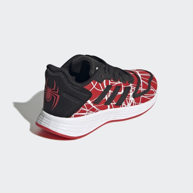 Adidas X Marvel Duramo 10 Milhas Morales Sapatos De Renda Vermelho