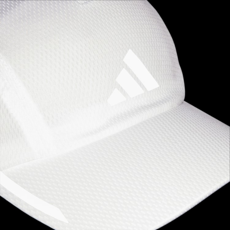 Boné Adidas Running Aeroready Com Quatro Painéis Em Mesh Branco