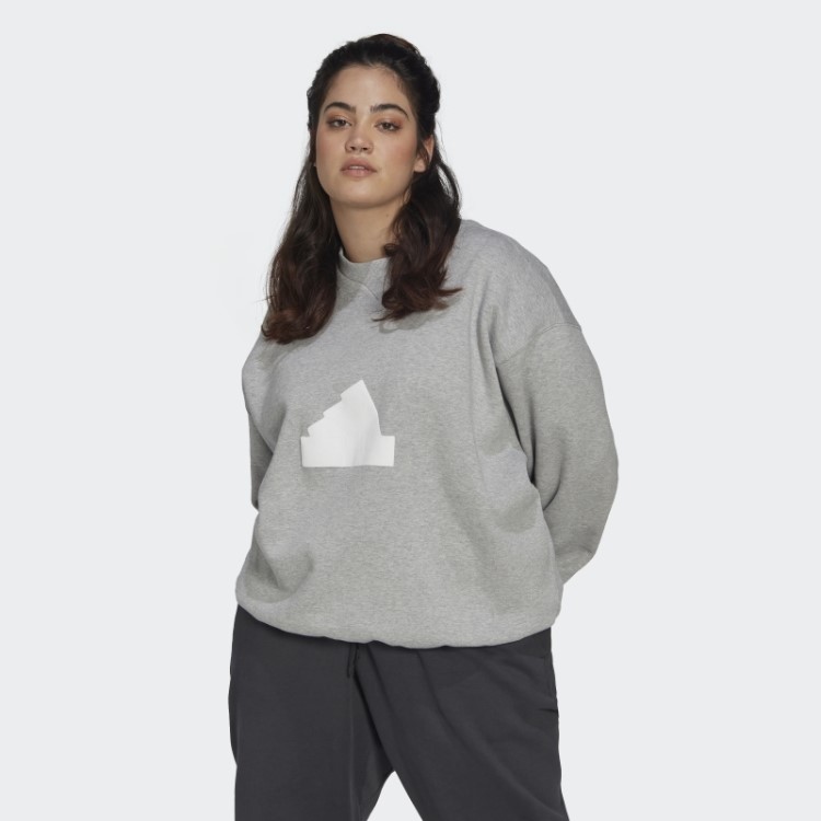 Moletom Adidas Cinza Médio (tamanho Grande)
