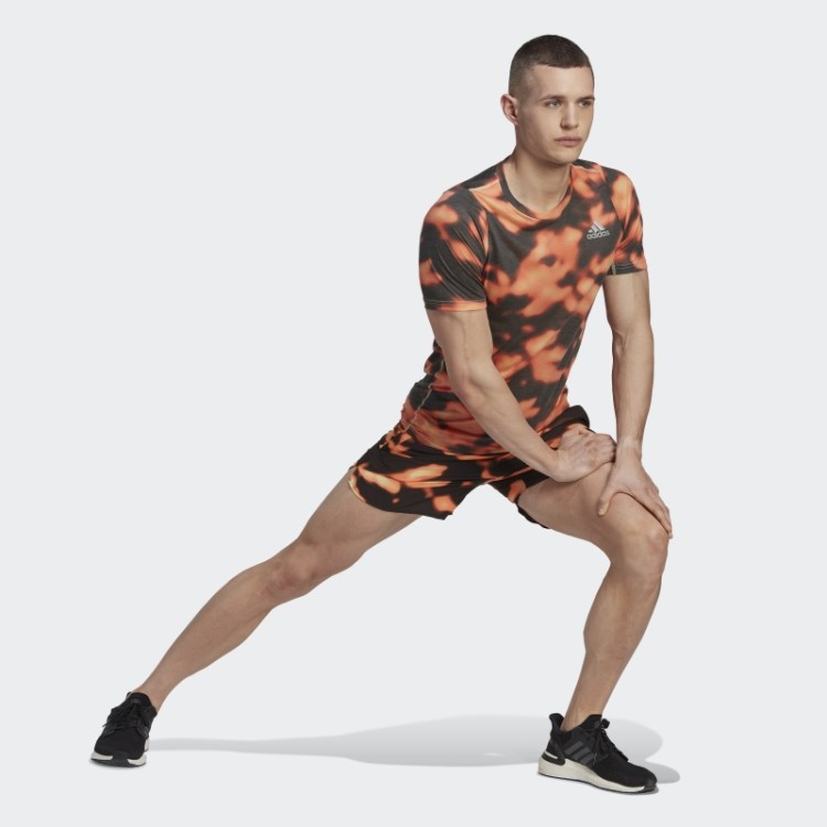 Short Adidas Adidas Multicolor Run Icon Logo Gráfico Aop