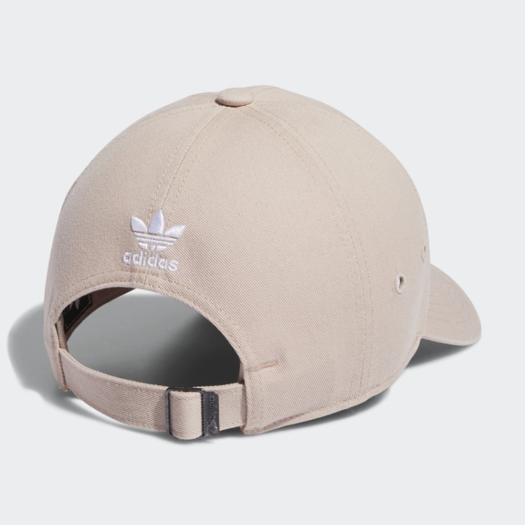 Boné Bege Com Mini Logo Adidas Relaxado
