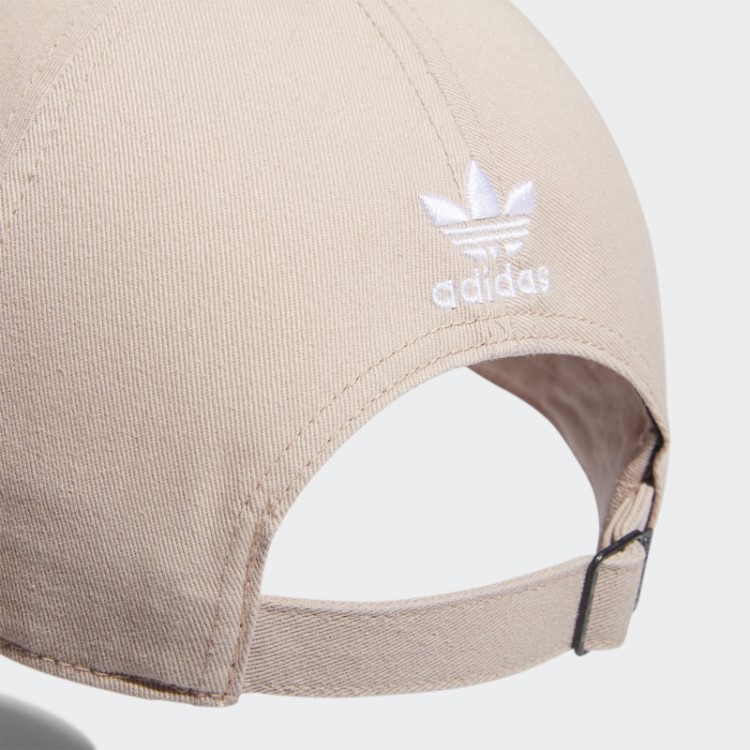 Boné Bege Com Mini Logo Adidas Relaxado