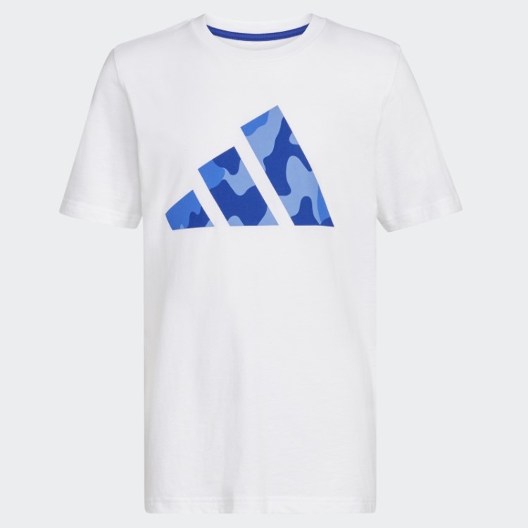 Camiseta Branca Adidas Ss Camo Logo