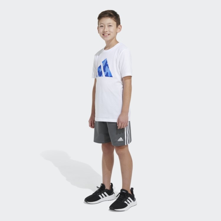 Camiseta Branca Adidas Ss Camo Logo