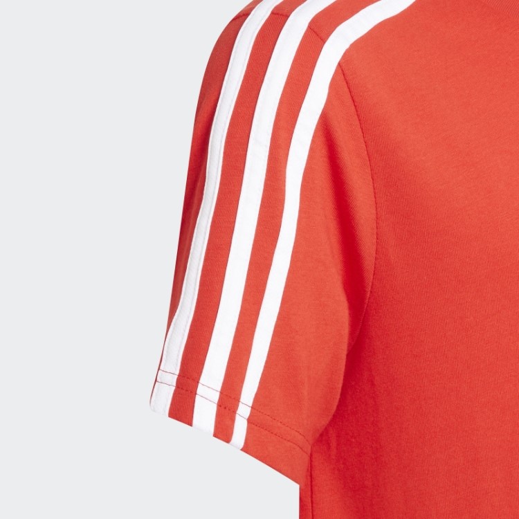 Camiseta Adidas Essentials Com As Três Listras Fashion Red