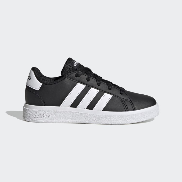 Tênis De Tênis Estilo Adidas Grand Court Preto Com Cadarço