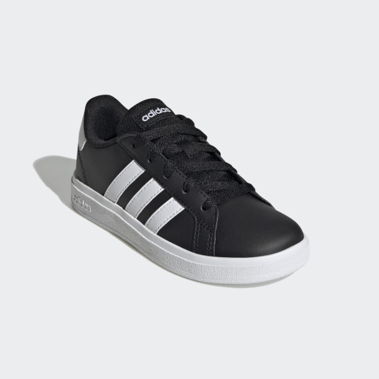 Tênis De Tênis Estilo Adidas Grand Court Preto Com Cadarço