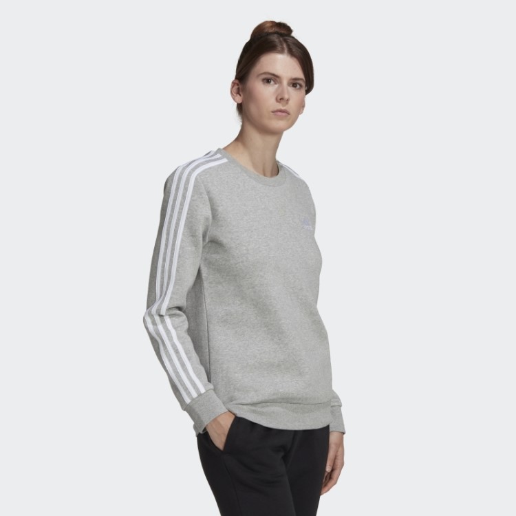 Sweatshirt De Lã Com As 3 Riscas Essentials Cinzento Médio Adidas
