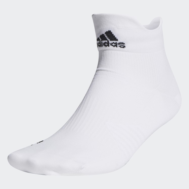 Meias De Corrida De Desempenho De Tornozelo Branco Adidas