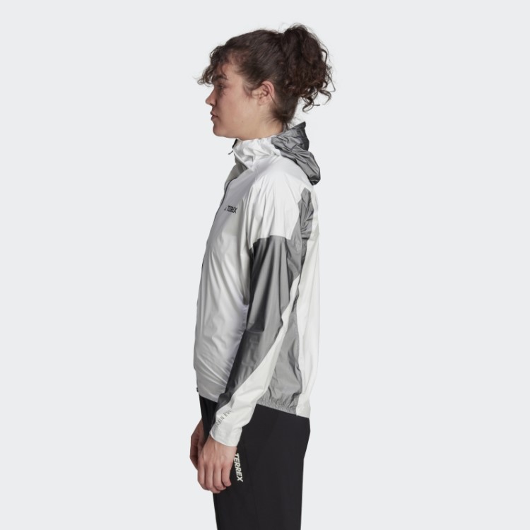 Jaqueta De Chuva Branca Adidas Terrex Agravic Três Camadas