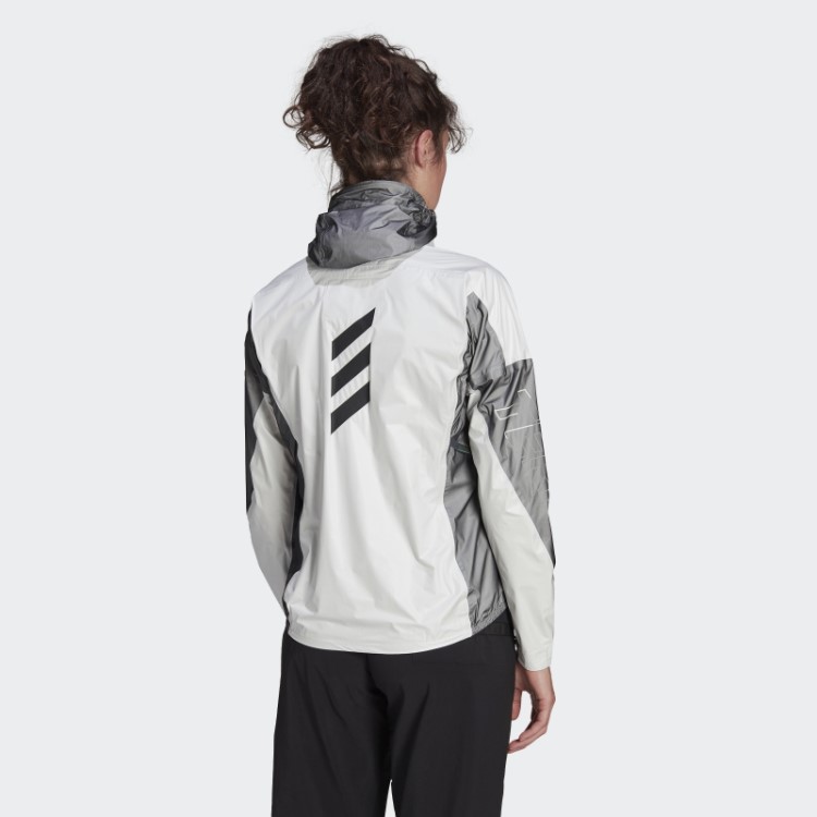 Jaqueta De Chuva Branca Adidas Terrex Agravic Três Camadas