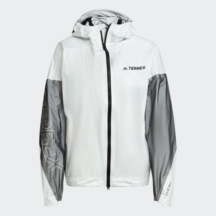Jaqueta De Chuva Branca Adidas Terrex Agravic Três Camadas