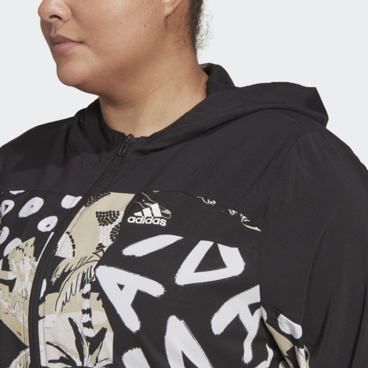 Adidas Farm Rio Blusão Leve E Descontraído (tamanho Grande) Preto