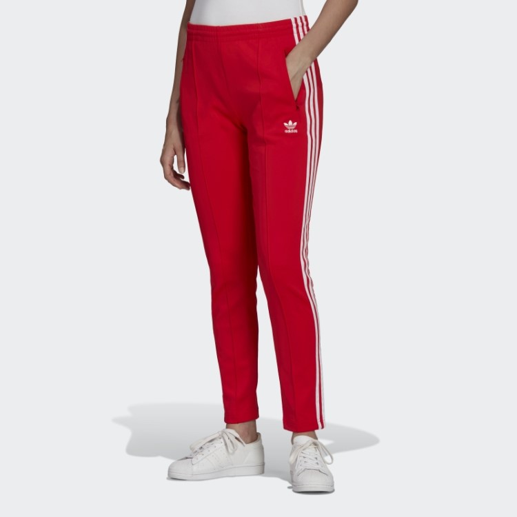 Calça Vermelha Adidas Primeblue Sst