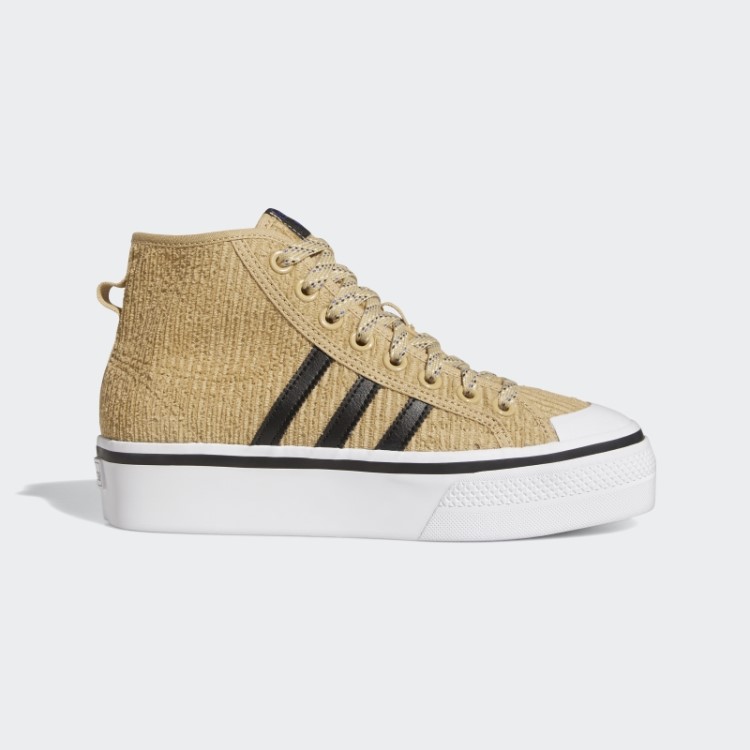 Nizza Sapato Médio Plataforma Tom Bege Adidas