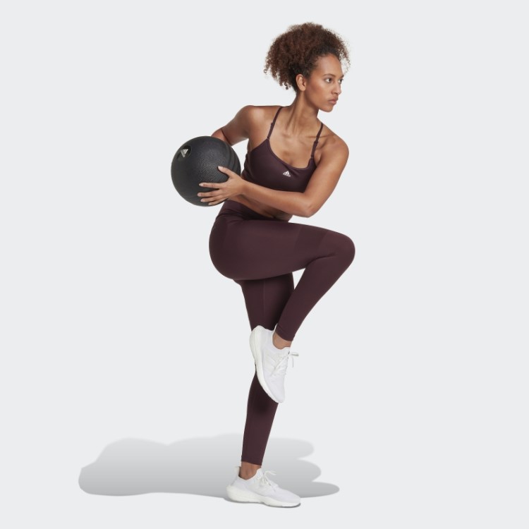 Legging 7/8 De Cintura Alta Adidas Training Essentials Marrom