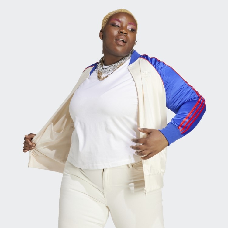 Jaqueta De Cetim Sst (tamanho Grande) Adidas Branco
